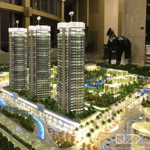 1/110 Shanhai City Residences Model Showcases Luxurious Realism
