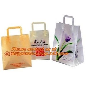 Quality Frosted Die Cut Handle Take Out Bag for Bread Packing,reinforce die cut handle plastic LDPE foldable shopping poly bag for sale