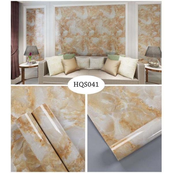 Entertainment Marble Furniture Foil 3D Wallpaper for Wall Decoration in 0.60 M*10 M Roll Size