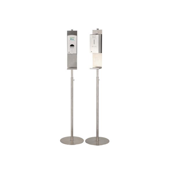 Touch Free Sanitizer Dispenser Stand , Stainless Steel Hand Disinfection