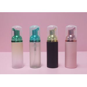 Custom Pink Frosted 60ml Empty Lash Cleanser Bottles mousse pump bottle