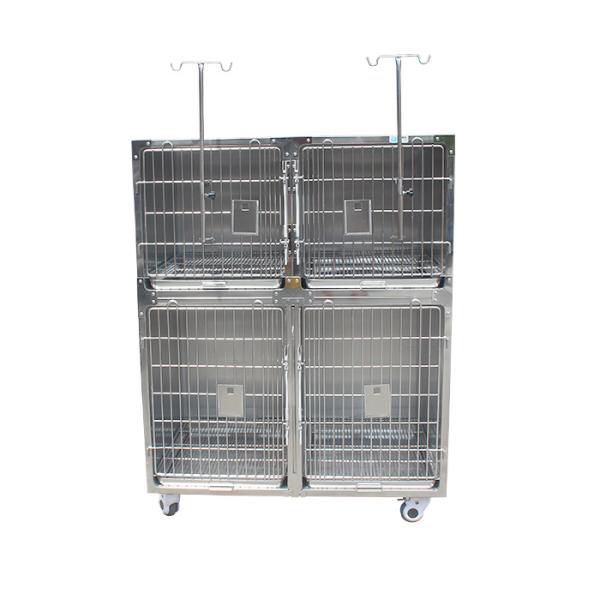 Combined Stainless Steel Veterinary Pet Hospital Cage Sustatinable