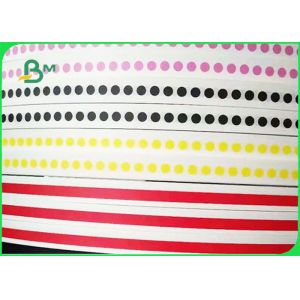 100% Compostable Disposable 60gsm Striped Straw Paper For Bars