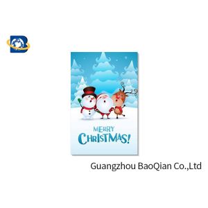 3D Craft Lenticular Christmas Cards , Interactive Greeting Cards Regular Size