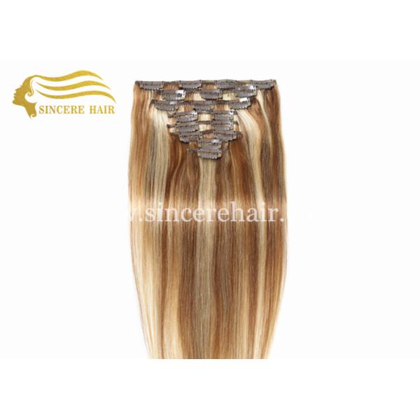 Hot Sale 18" Clip In Hair Extensions for sale - 45 CM Piano Full Set 8 Pieces of Remy Hair Extensions Clips-In for Sale