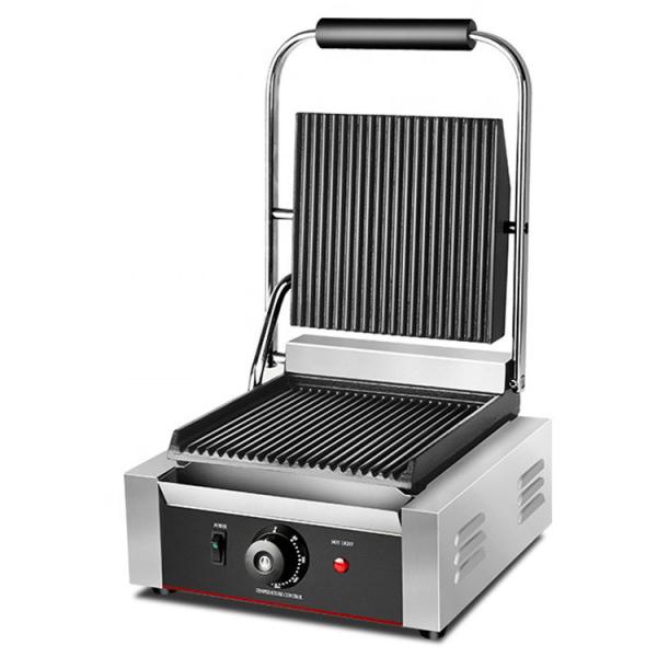 22x22 Electric Panini Grill Stainless Steel Single Contact Sandwich Press
