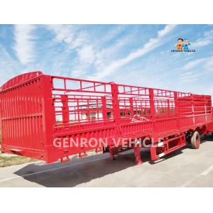 50T Loading 3 Axles Cargo Transport Fence Semi Trailer