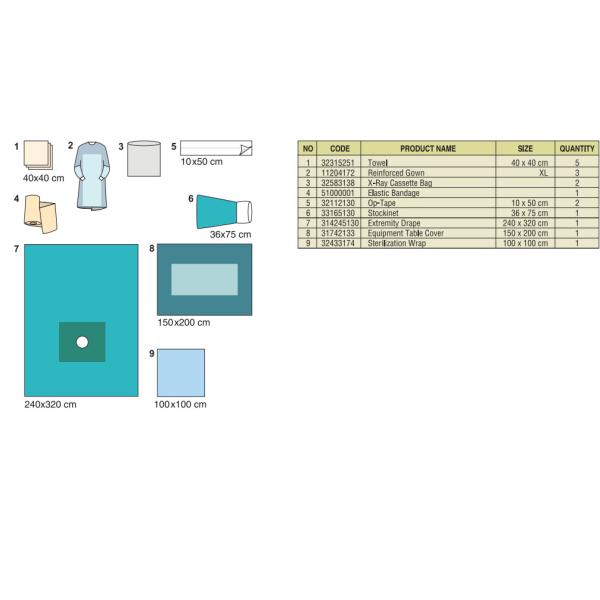 Buy ISO 13485 Single Knee O Drape With Fluid Collection For OR Room at wholesale prices