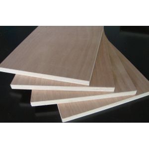 Eco Friendly Okoume Marine Grade Plywood , MR Glue 18mm Commercial Plywood