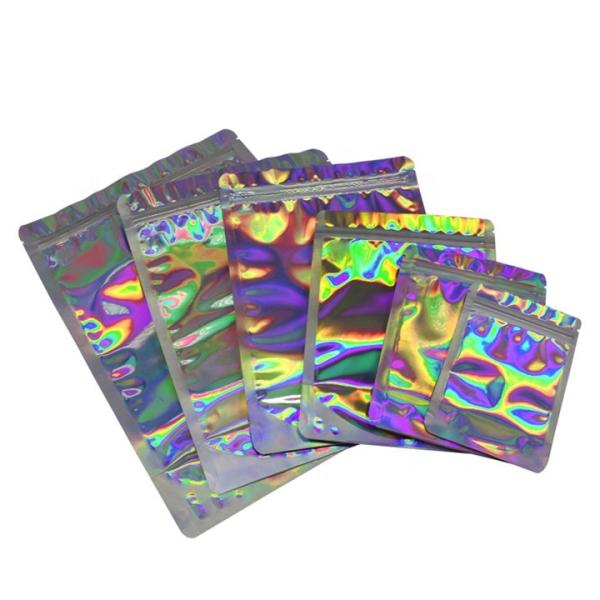 Buy ODM Holographic Stand Up Pouch Biodegradable Aluminium Foil Pouch GMP at wholesale prices