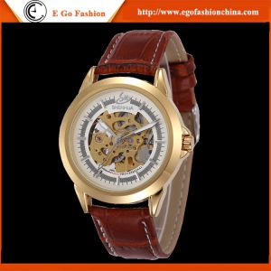 SH26 SHENHUA Branded Watch for Man Stainless Steel Watch Golden Watches Leather