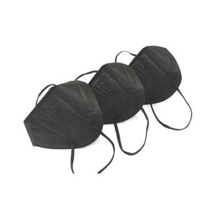 Anti Droplet Black FFP2 Filtration Mask With High Efficiency Meltblown Cloth