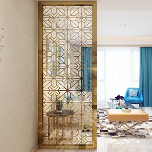 Rose Gold 201 Stainless Steel Room Divider Strong Support