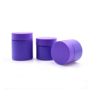 China Spraying Painted Black UV Glass Jars 4oz CR Cap Child Resistant Glass Jar Child Proof on sale