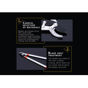 Telescopic Elbow Manual Pruning Shears Plastic Coated SK5 Material