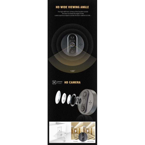 Unistone Peephole 1MP/720P Video Doorbell(US-PHR9)