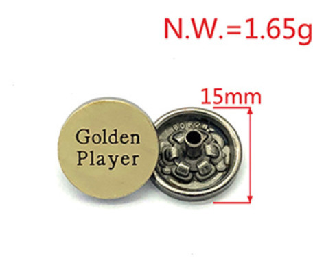 2023 zinc alloy round square gold plated button metal snap button sample free