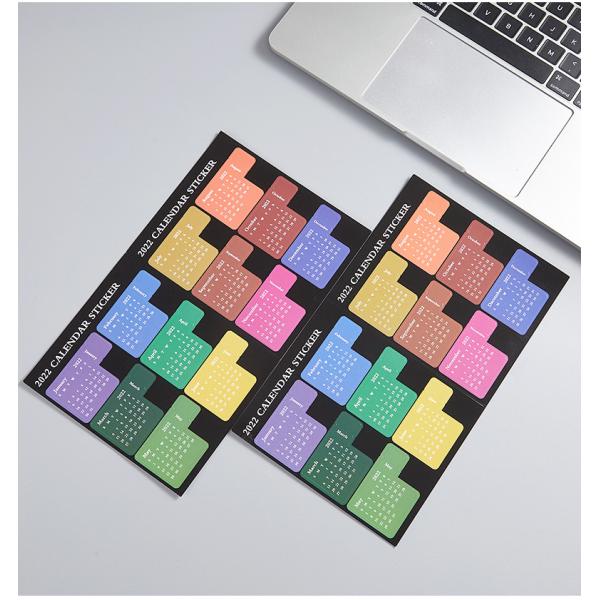 Calendar Stickers Monthly Planner Gift for Journal Notebook Agenda Style Memo Pads