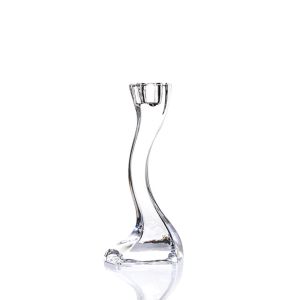 Custom made clear crystal glass candelabra candlestick holder