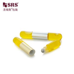 Quality SGB2-3ml+3ml Clear Round Bottom Tube Vial Glass Roll On Nail Oil Bottle Packaging Wholesale for sale