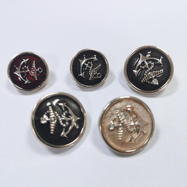 Factory wholesale Metal button Color dot oil high toe hand stitched gold button suit coat button