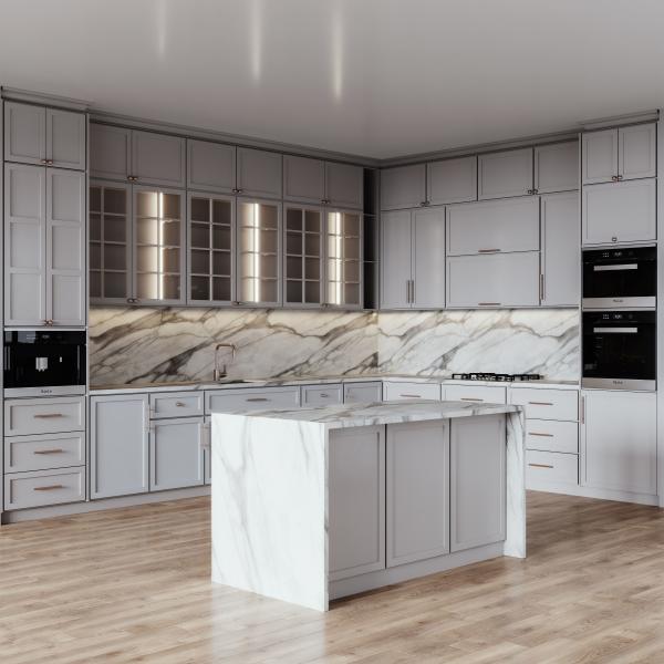 Custom Modern Design Smart House Furniture Lacquer Dining Room Assemble White Shaker Kitchen Cabinets For Builder