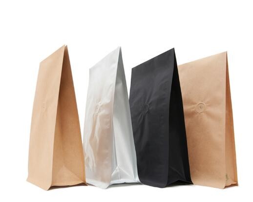 Food Grade Moisture Proof Resealable 1Kg Customized Brown Packaging Paper Flour Bags With Zipper Tear Notch