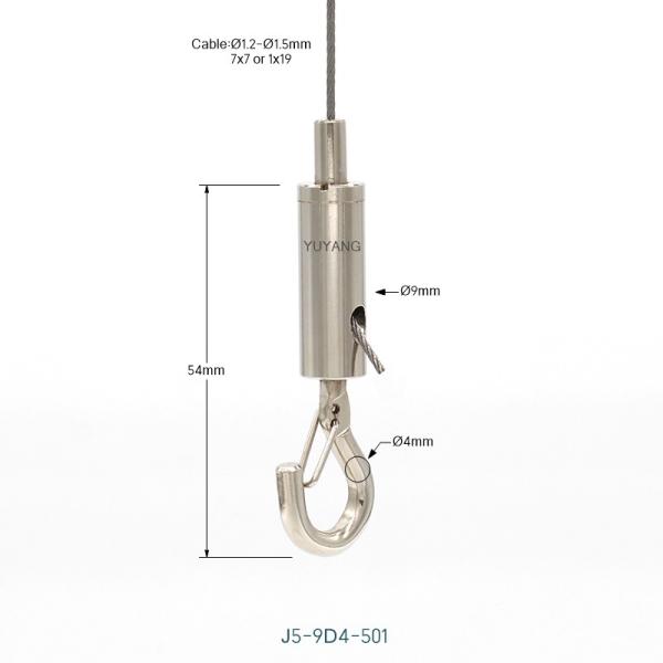 Snap Hook Suspension Cable Gripper With Hanging Pictures System J5-501 Customised