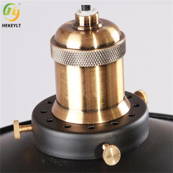 D26cm Iron Finish Nordic Pendant Light With E26 Bulb Base