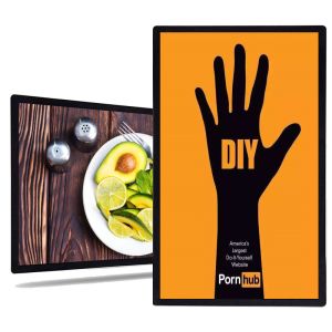 65 inch Ultra-narrow side Menu board Wall-mounted LCD display for restaurant