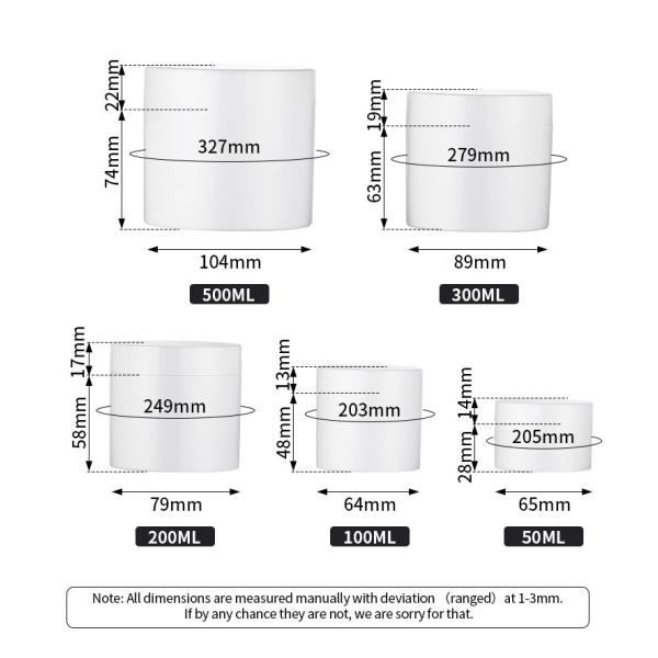 ODM Empty Plastic Cosmetic Jars 400ml Capacity PP Material Airless
