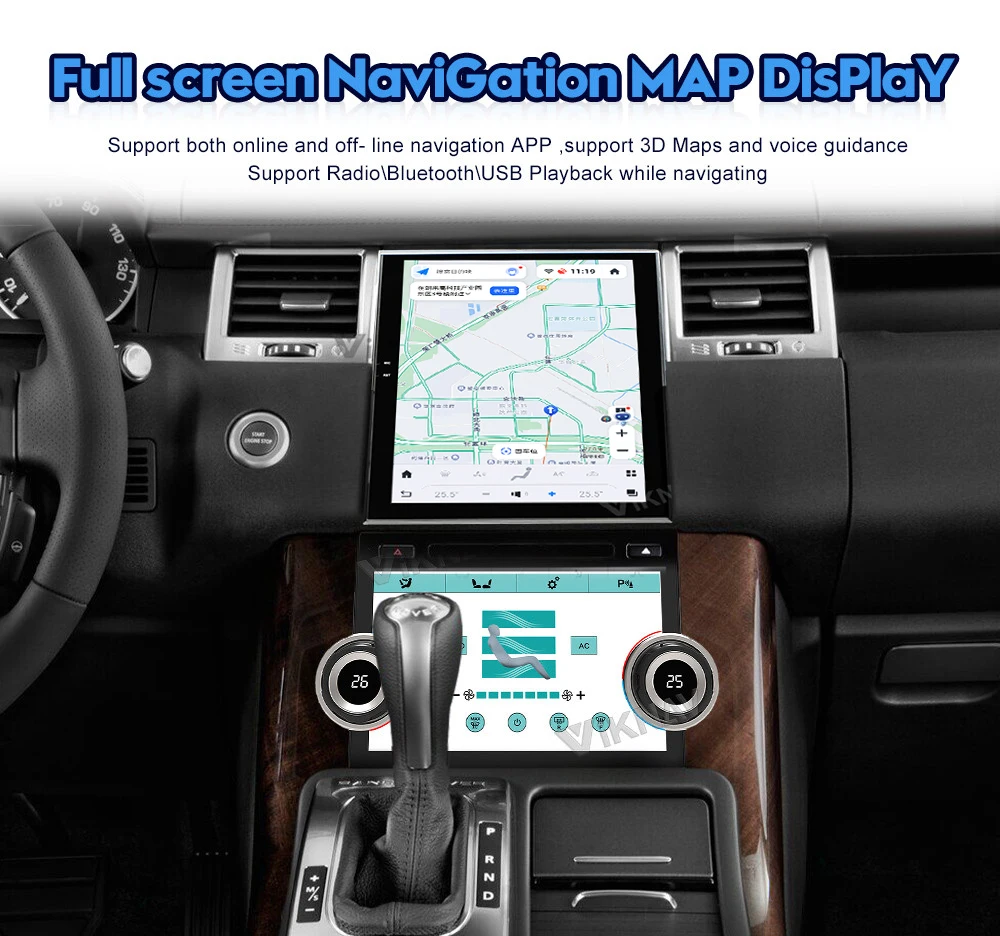 Viknav Car Radio For Range Rover Sport L320 ( 2011 2012 2013) 10.4'' Android Carplay GPS Navigation Multimedia Stereo