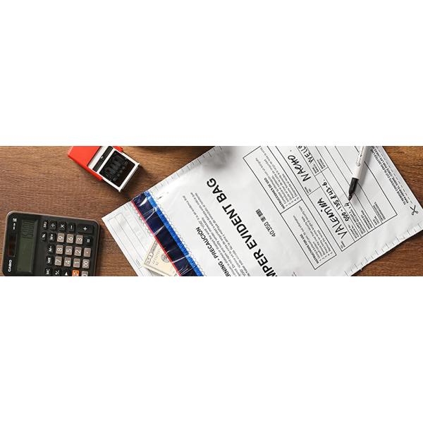 Tamper Evidence Bags With Barcode And Serial Number Bank Money Coin Deposit Change Security Bags