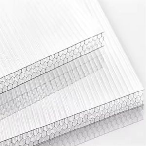 Quality Transparent UV Covered Polycarbonate Hollow Sheet with 6-16 mm Thick Honeycomb Structure for Eco-Friendly Applications for sale