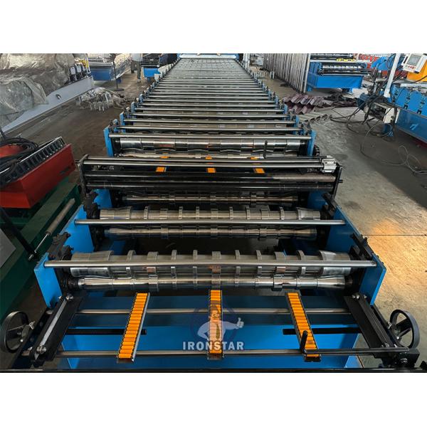 5 rib and 6 rib trapezoidal sheet double layer roll forming machine in Hungary