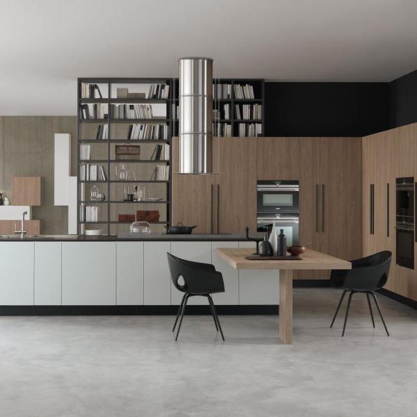 Luxury Kitchen Furniture Solid Wood Kitchen Cabinet With Modern Quartz Stone