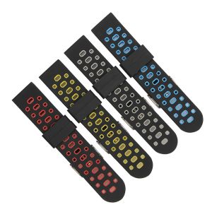 Double Colors 22mm Natural Rubber Watch Band Cool Style With Hardware