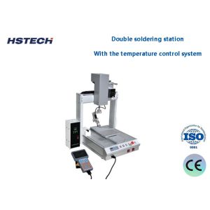Quality 5 Axis Automatic Soldering Double Working Station Teach Pendant Programming for sale