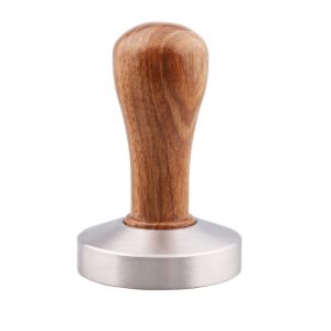 Quality 58mm Espresso Machine Tamper Wood Handle Pressing Coffee Powder for sale