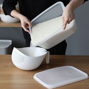 15.5L 9.6L 5.2L Fridge Freezer Storage Boxes Plastic Kitchen Organizer