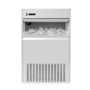 Stainless Steel Bullet Shaped Ice Maker 100kg Commercial Pebble Ice Machine Air