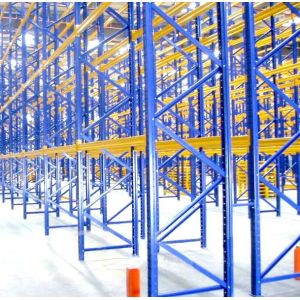 Powercoating Steel Very Narrow Racking Systems Aisle Heavy Duty