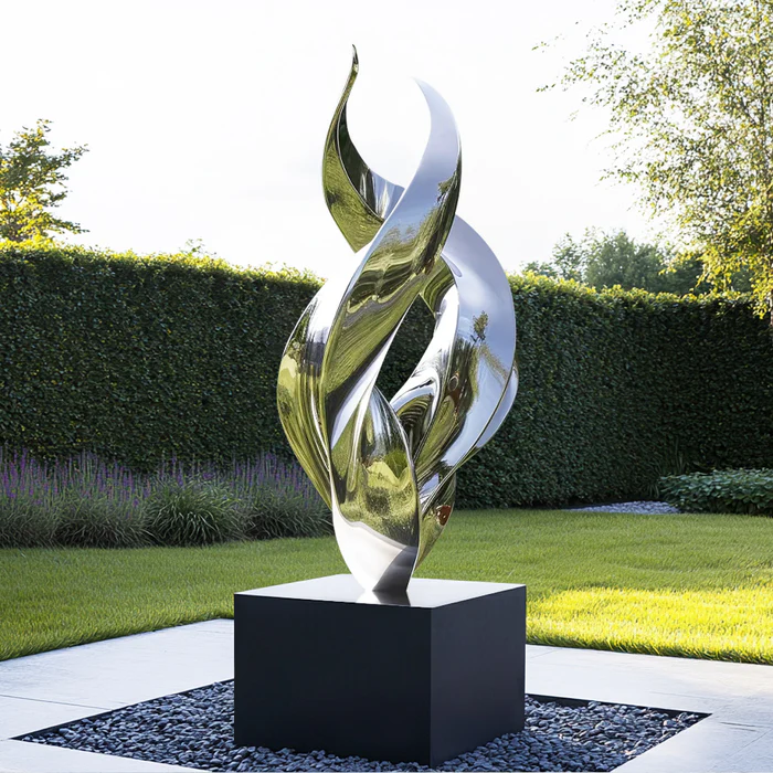 Custom Modern Public Decoration Stainless Steel Spiral Sculpture