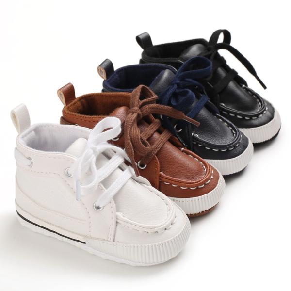 Buy PU leather casual shoes cotton soft sole prewalker infant baby boy shoes at wholesale prices