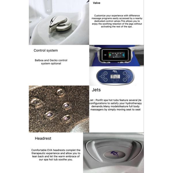 Wholesale outdoor 7 Person Hot Tub Ponfit spa massage funtion