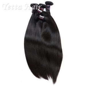 Natural Color Straight Indian Hair Extensions , Grade 7A Virgin Hair With Soft
