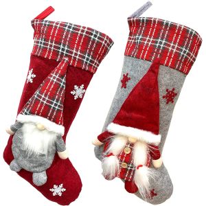 Christmas Stockings New Set 3D Gnomes Santa Christmas Stockings Personalized