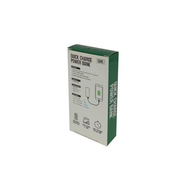 Supermarket CDR Packing Paper Box , Green Electronics Power Bank Packaging Box