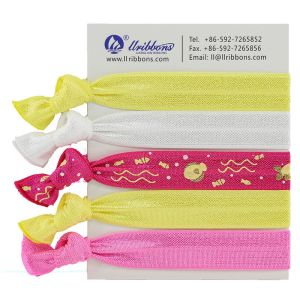Diy Kids Yellow Thick 16mm Ponytail Elastic Hair Bands