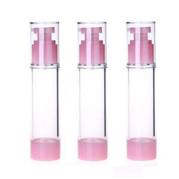 Pink Color Normally Used Plastic 50ml Airless Pump Bottle For Cosmetic Personal